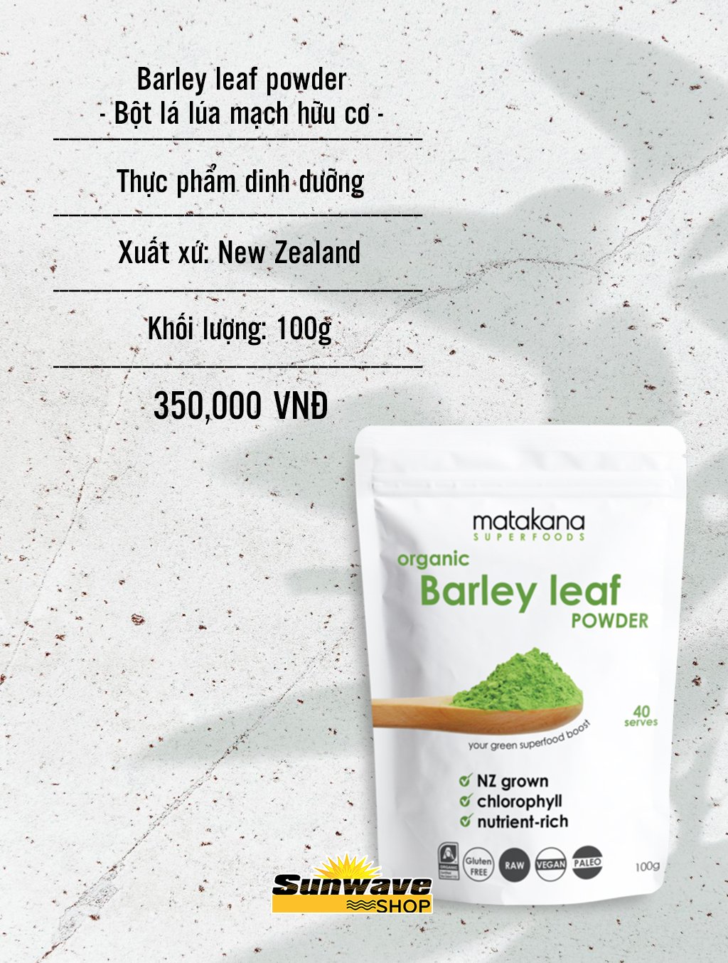 Barley leaf power - Bột lúa mạch hữu cơ