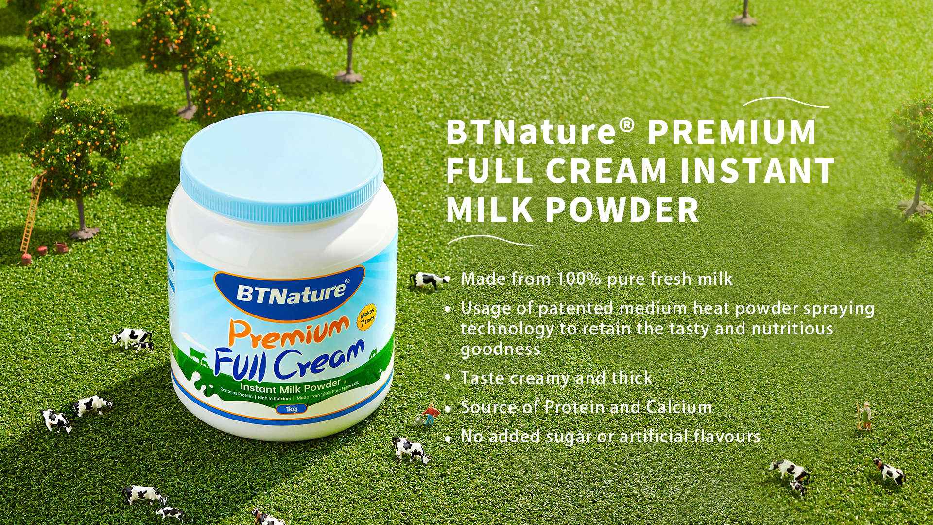 BTNature Premium Full Cream - Sữa bột nguyên kem