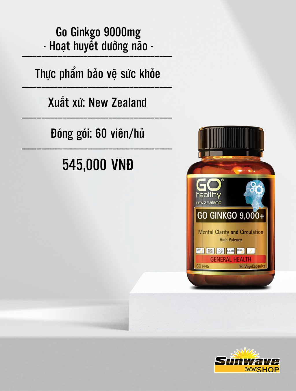 Go Ginkgo 9000mg - Hoạt huyết dưỡng não