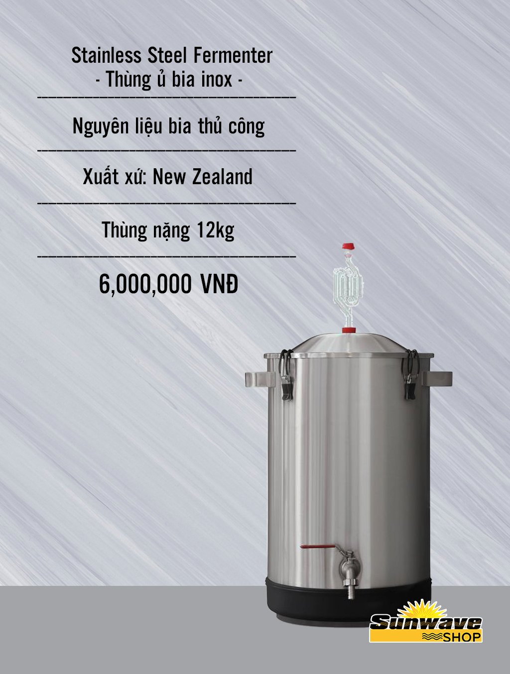 Stainless Steel Fermenter - Thùng ủ bia inox